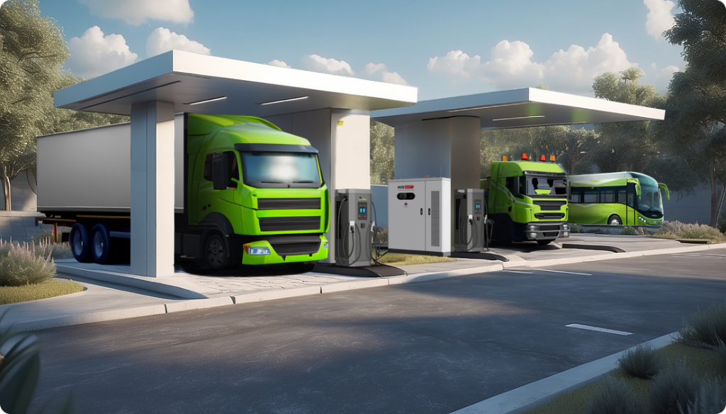 E Trucks charging solutions